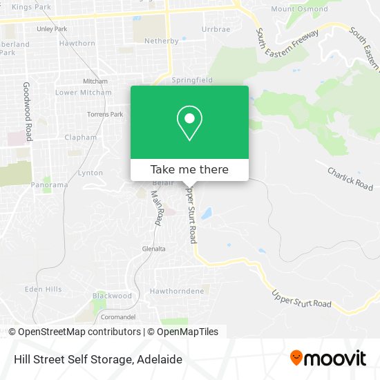 Hill Street Self Storage map