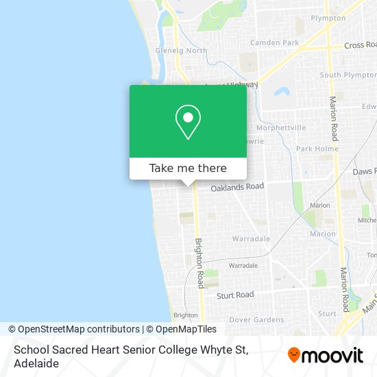 School Sacred Heart Senior College Whyte St map