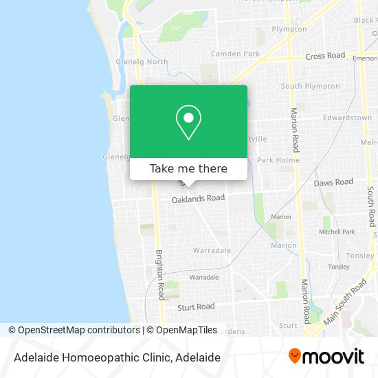 Mapa Adelaide Homoeopathic Clinic