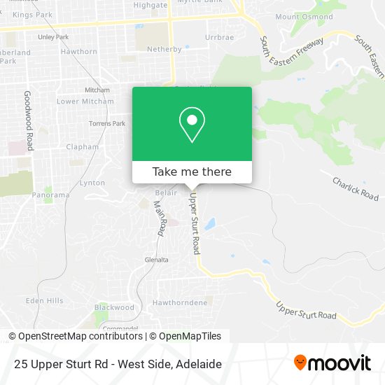 25 Upper Sturt Rd - West Side map