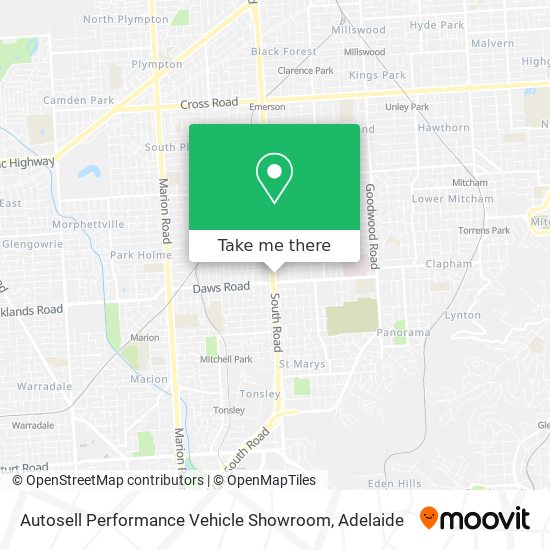 Autosell Performance Vehicle Showroom map