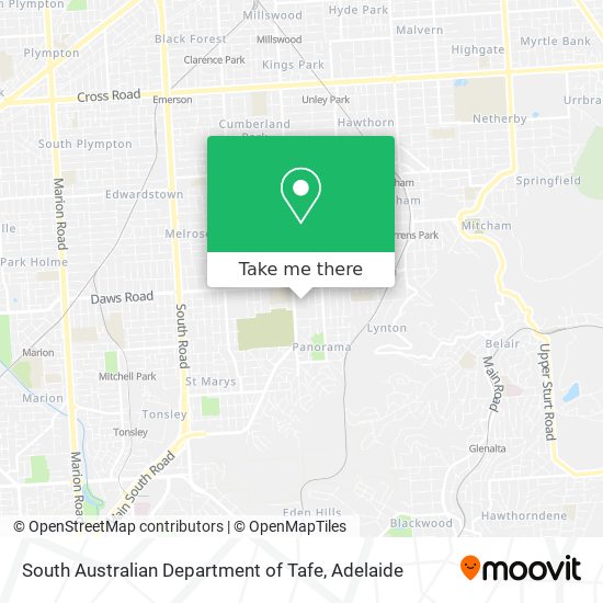 Mapa South Australian Department of Tafe