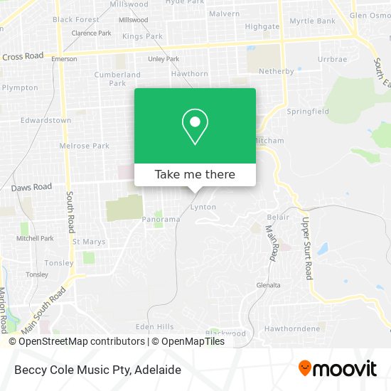 Beccy Cole Music Pty map