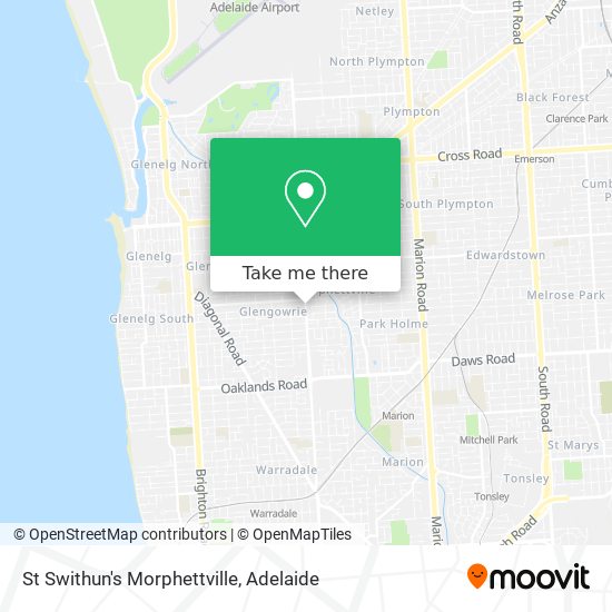 Mapa St Swithun's Morphettville