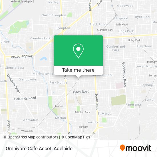 Omnivore Cafe Ascot map