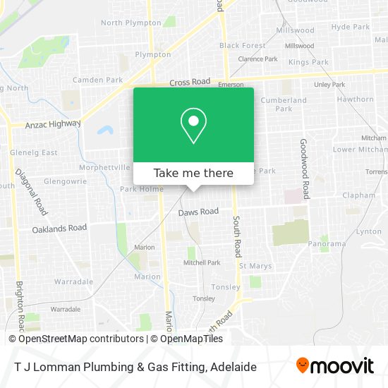 Mapa T J Lomman Plumbing & Gas Fitting