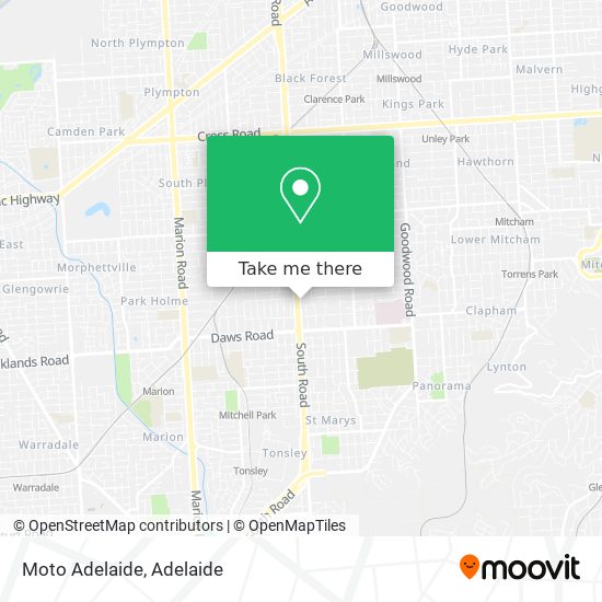 Mapa Moto Adelaide