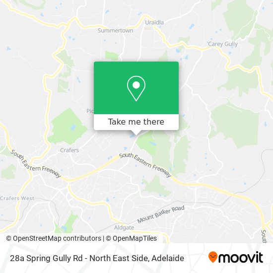 Mapa 28a Spring Gully Rd - North East Side