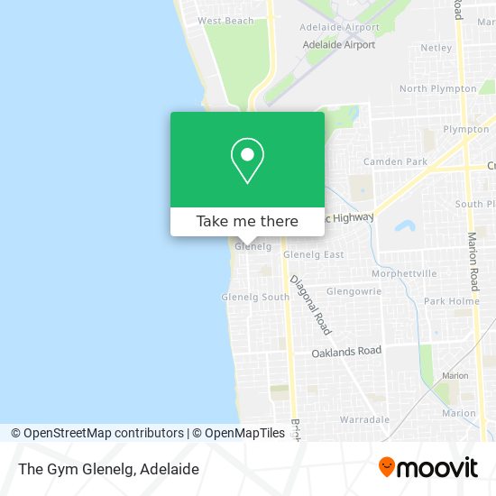 The Gym Glenelg map
