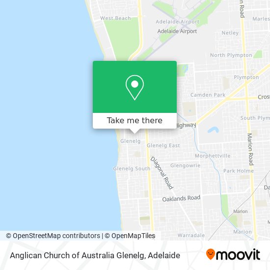 Mapa Anglican Church of Australia Glenelg