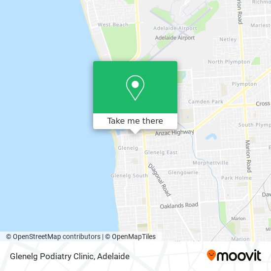 Mapa Glenelg Podiatry Clinic