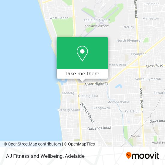 AJ Fitness and Wellbeing map