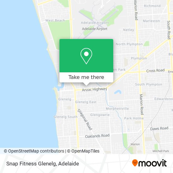 Snap Fitness Glenelg map