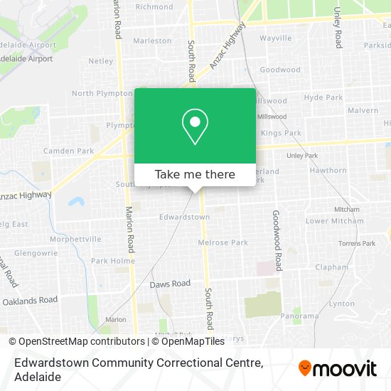 Mapa Edwardstown Community Correctional Centre
