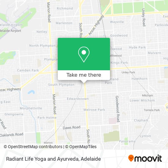 Mapa Radiant Life Yoga and Ayurveda