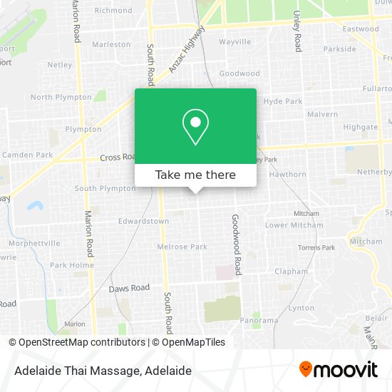 Mapa Adelaide Thai Massage