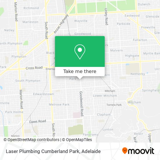 Mapa Laser Plumbing Cumberland Park