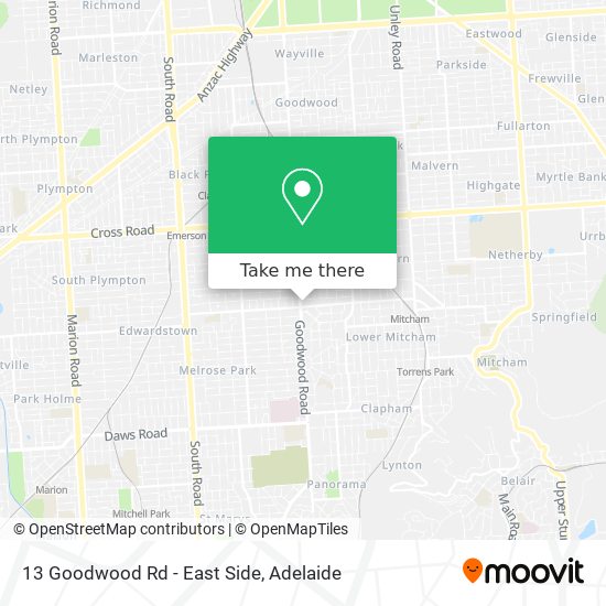 13 Goodwood Rd - East Side map