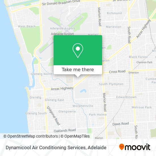 Dynamicool Air Conditioning Services map