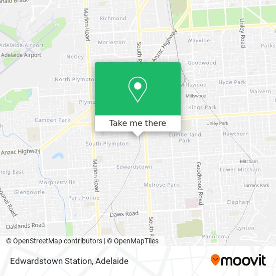 Mapa Edwardstown Station