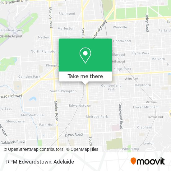 Mapa RPM Edwardstown