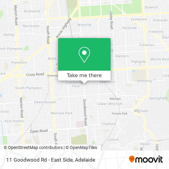 11 Goodwood Rd - East Side map