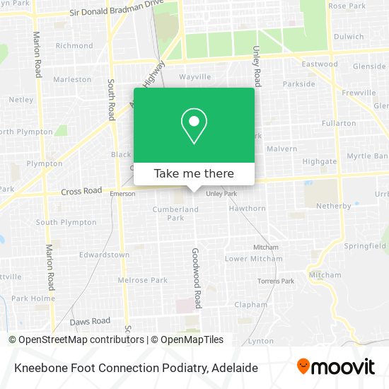 Kneebone Foot Connection Podiatry map