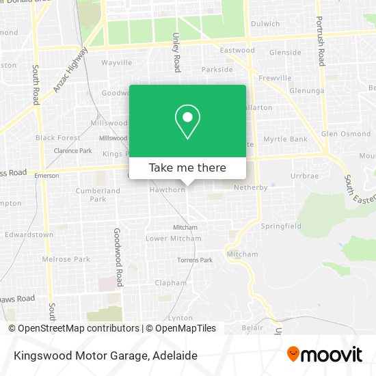 Mapa Kingswood Motor Garage