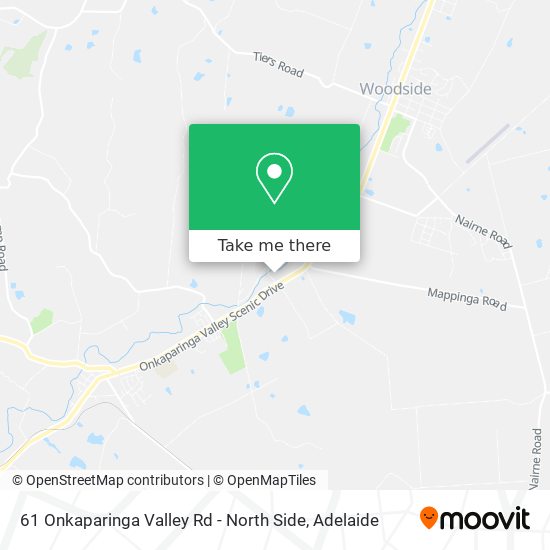 61 Onkaparinga Valley Rd - North Side map