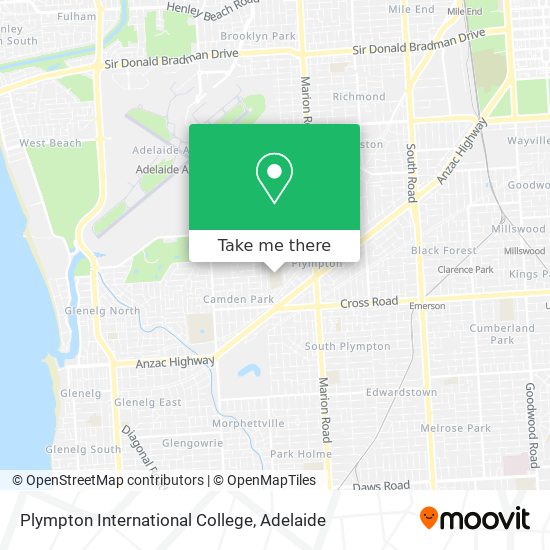 Mapa Plympton International College
