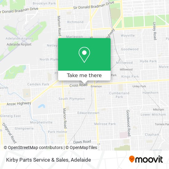 Kirby Parts Service & Sales map