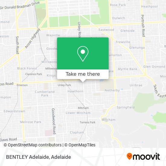 BENTLEY Adelaide map