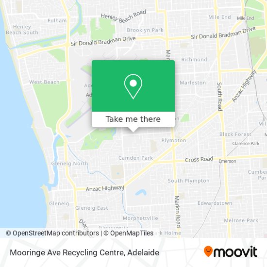 Mapa Mooringe Ave Recycling Centre