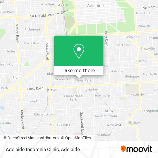 Adelaide Insomnia Clinic map