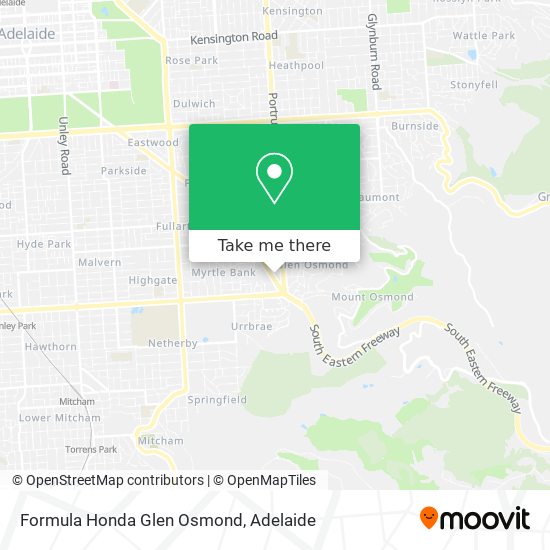 Mapa Formula Honda Glen Osmond