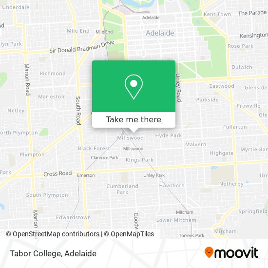 Mapa Tabor College