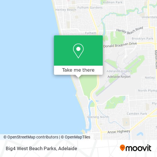 Mapa Big4 West Beach Parks