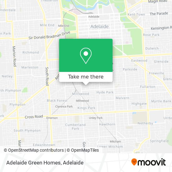 Adelaide Green Homes map