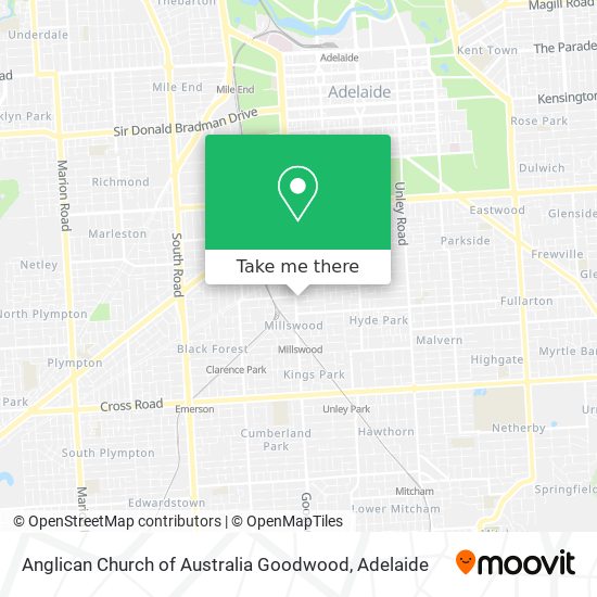 Anglican Church of Australia Goodwood map