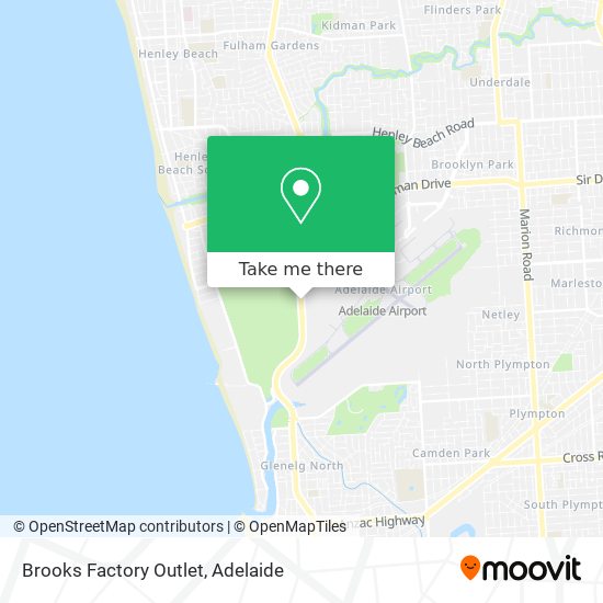 Mapa Brooks Factory Outlet