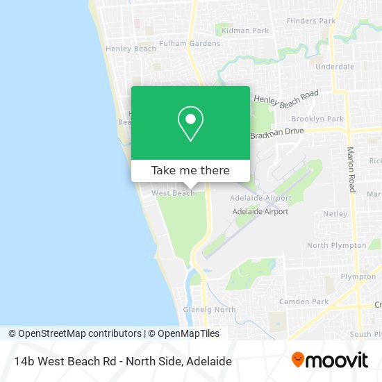 14b West Beach Rd - North Side map
