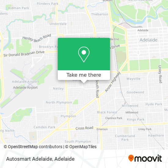 Mapa Autosmart Adelaide