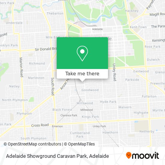 Adelaide Showground Caravan Park map
