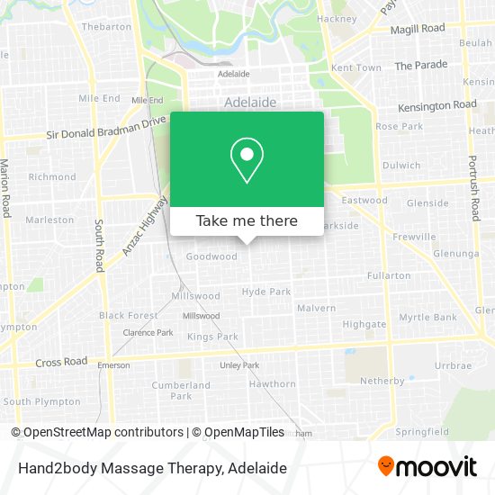 Hand2body Massage Therapy map