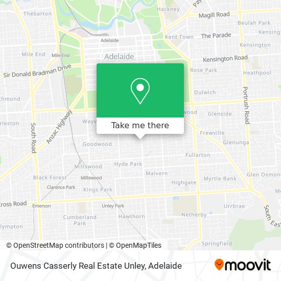 Ouwens Casserly Real Estate Unley map