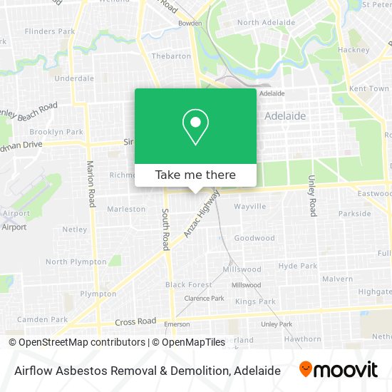 Airflow Asbestos Removal & Demolition map