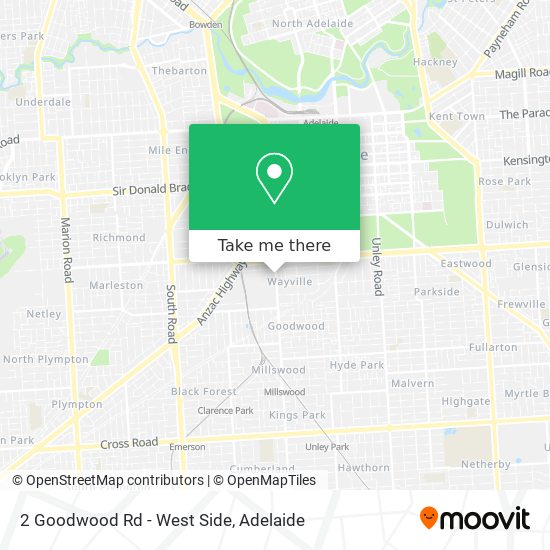 2 Goodwood Rd - West Side map