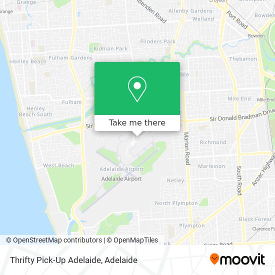 Thrifty Pick-Up Adelaide map