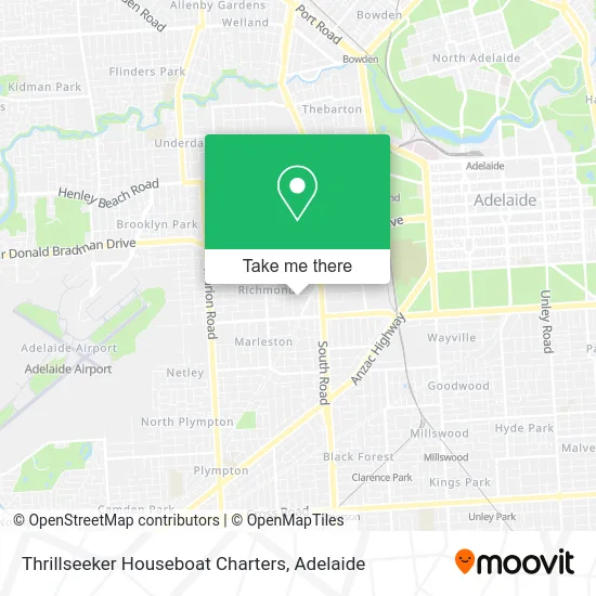 Mapa Thrillseeker Houseboat Charters