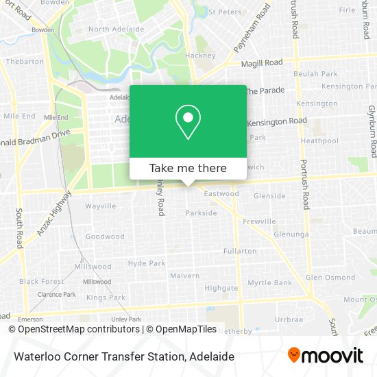 Waterloo Corner Transfer Station map